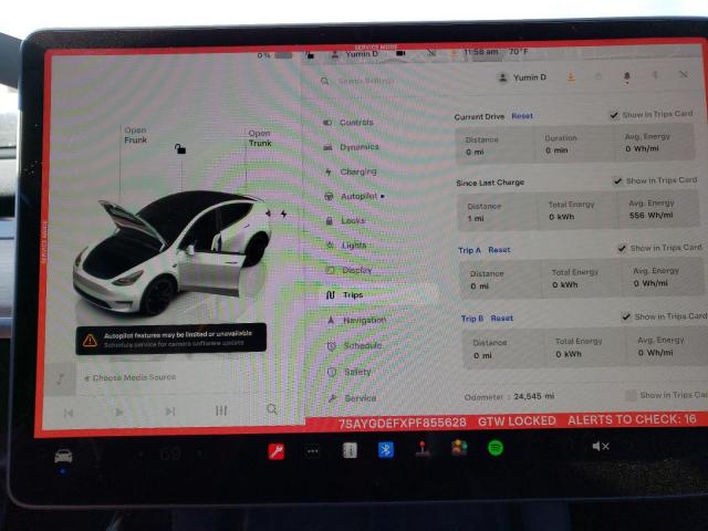 2023 TESLA MODEL Y - 7SAYGDEFXPF855628