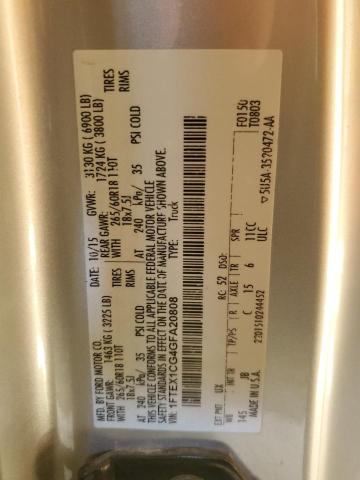 2016 FORD F150 SUPER 1FTEX1CG4GFA20808