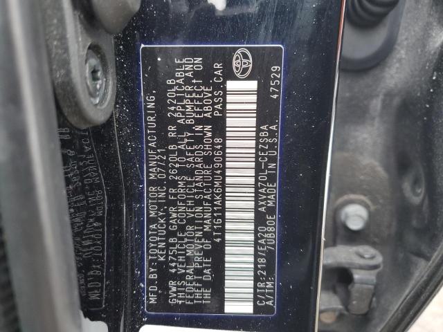 2021 TOYOTA CAMRY SE - 4T1G11AK6MU490648