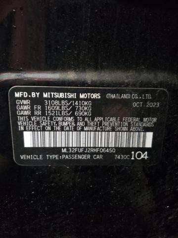 2024 MITSUBISHI MIRAGE G4 - ML32FUFJ2RHF06450