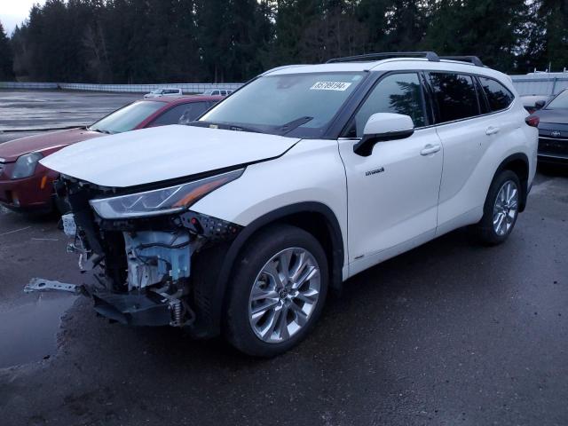 TOYOTA HIGHLANDER 2021 white  hybrid engine 5TDDBRCH6MS035050 photo #1