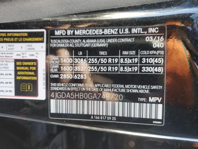 2016 MERCEDES-BENZ GLE 350 4M - 4JGDA5HB0GA748720
