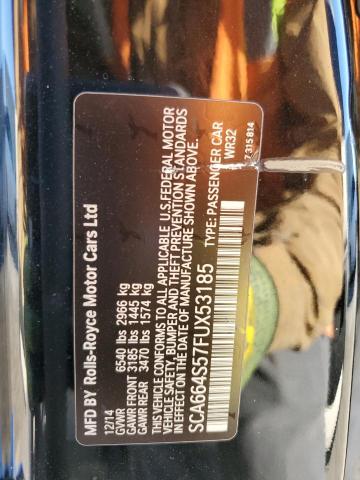 2015 ROLLS-ROYCE GHOST SCA664S57FUX53185