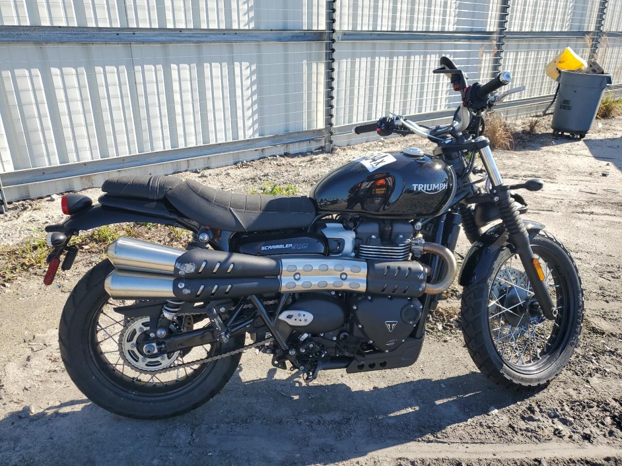  Salvage Triumph Motorcycle Scrambler