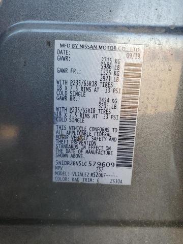 2020 NISSAN PATHFINDER - 5N1DR2BN5LC579609