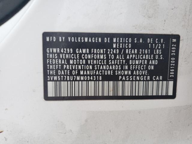 2021 VOLKSWAGEN JETTA GLI 3VW5T7BU7MM094318