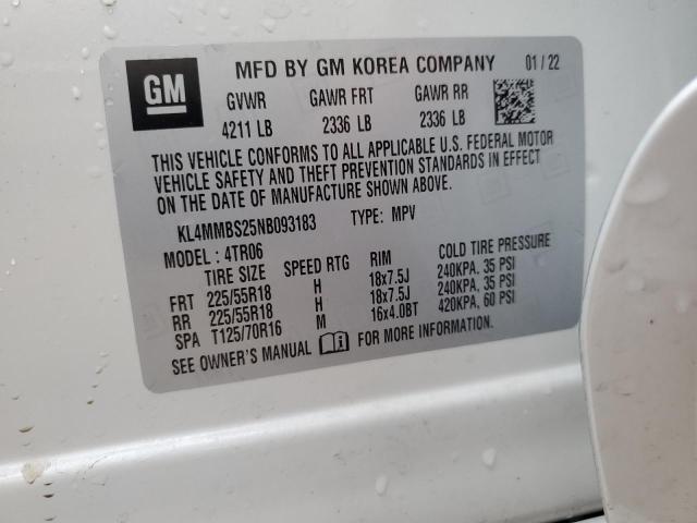 2022 BUICK ENCORE GX KL4MMBS25NB093183