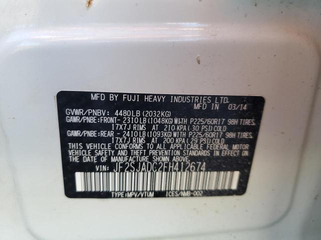 2015 SUBARU FORESTER 2 - JF2SJADC2FH412674