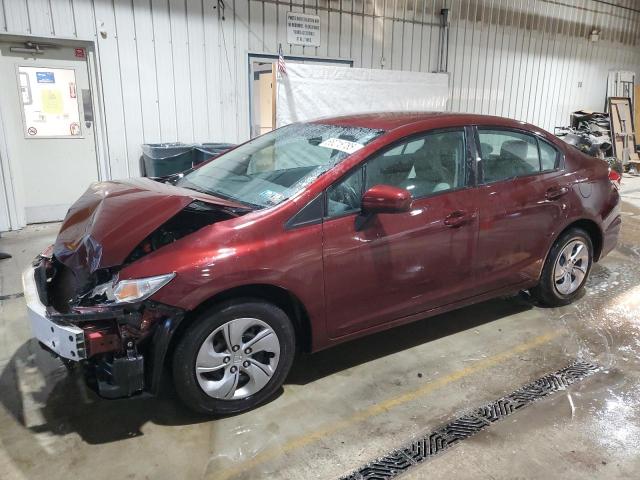 HONDA CIVIC LX 2015 burgundy  gas 19XFB2F5XFE703642 photo #1