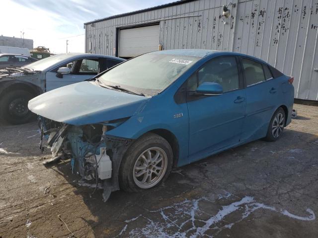 TOYOTA PRIUS PRIM 2018 blue  hybrid engine JTDKARFP3J3073149 photo #1