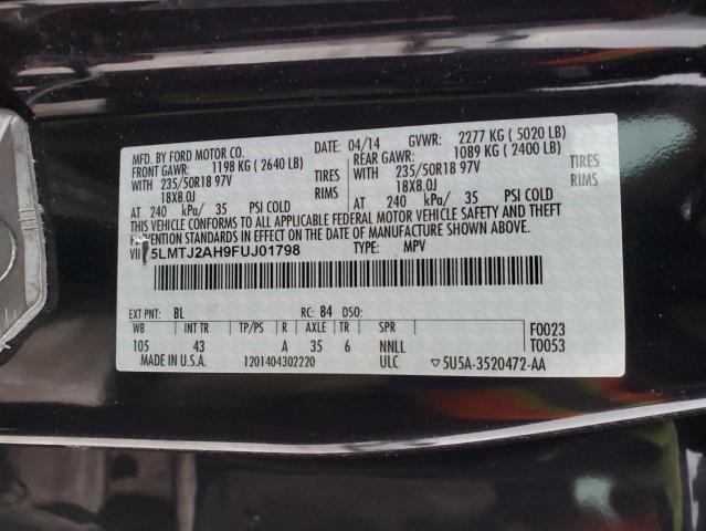 2015 LINCOLN MKC - 5LMTJ2AH9FUJ01798