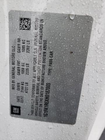 2017 CHEVROLET CAMARO ZL1 1G1FK1R6XH0187009