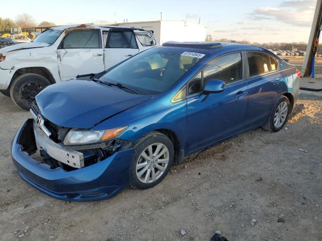 HONDA CIVIC EXL 2012 blue  gas 19XFB2F94CE023069 photo #1