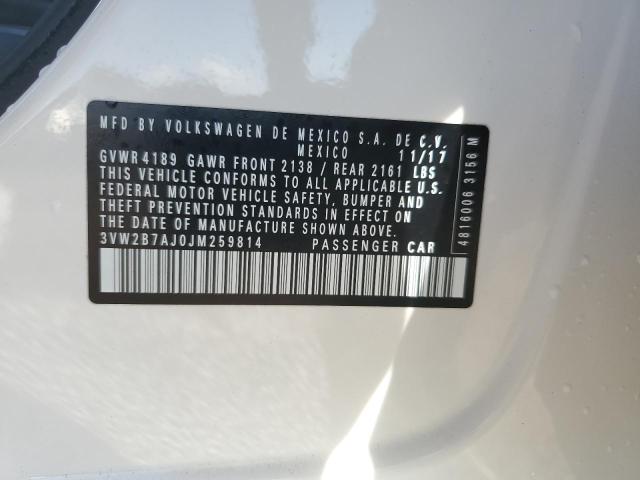 2018 VOLKSWAGEN JETTA S - 3VW2B7AJ0JM259814