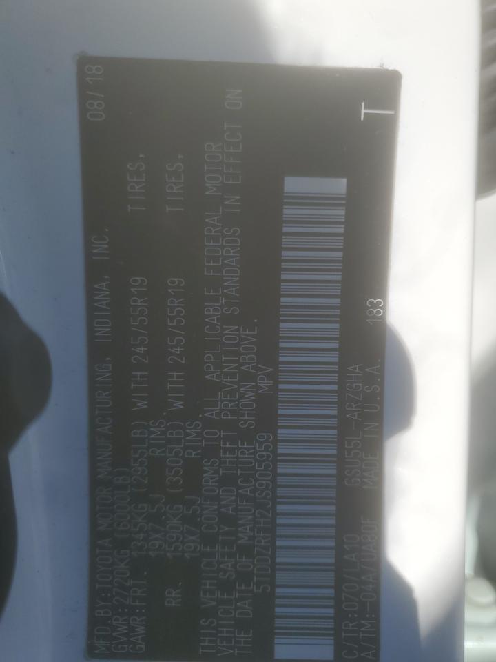 TOYOTA HIGHLANDER LIMITED