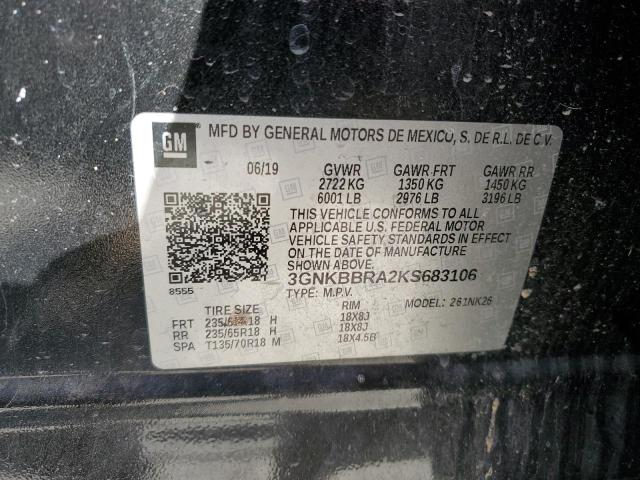 2019 CHEVROLET BLAZER 1LT 3GNKBBRA2KS683106