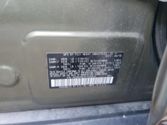 2015 SUBARU OUTBACK 2. - 4S4BSANC2F3296833