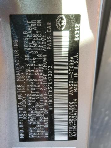 2015 TOYOTA CAMRY HYBR - 4T1BD1FK5FU173912