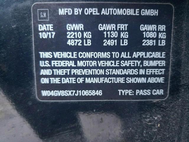 2018 BUICK REGAL TOUR W04GV8SX7J1065846