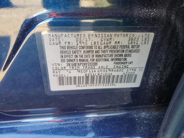 2017 NISSAN SENTRA S - 3N1AB7AP2HY333386