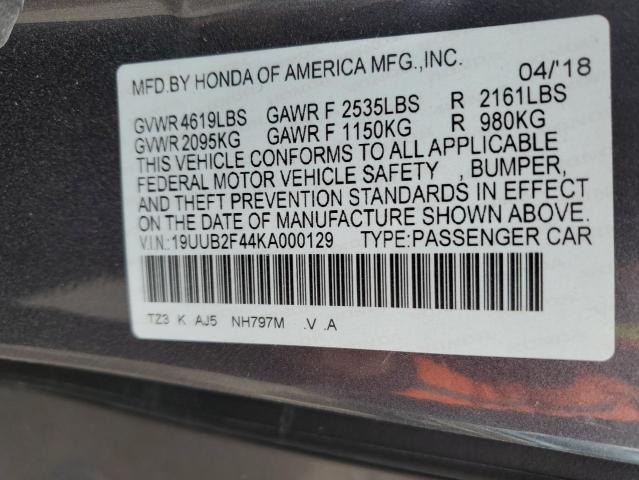 2019 ACURA TLX TECHNO - 19UUB2F44KA000129