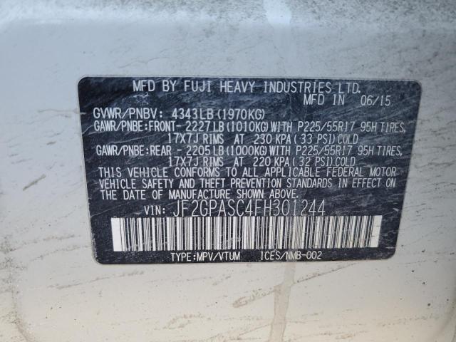 2015 SUBARU XV CROSSTR #3292383271