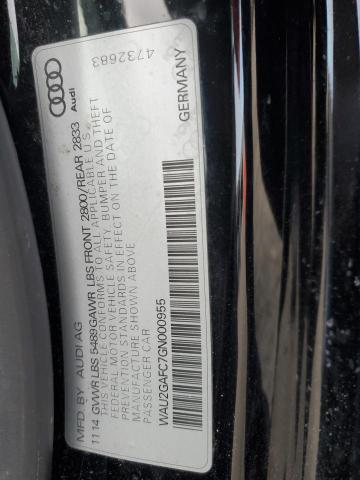 2016 AUDI A7 PRESTIG WAU2GAFC7GN000955