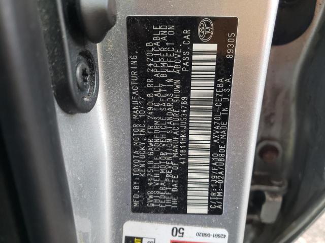 2018 TOYOTA CAMRY L - 4T1B11HK4JU534769