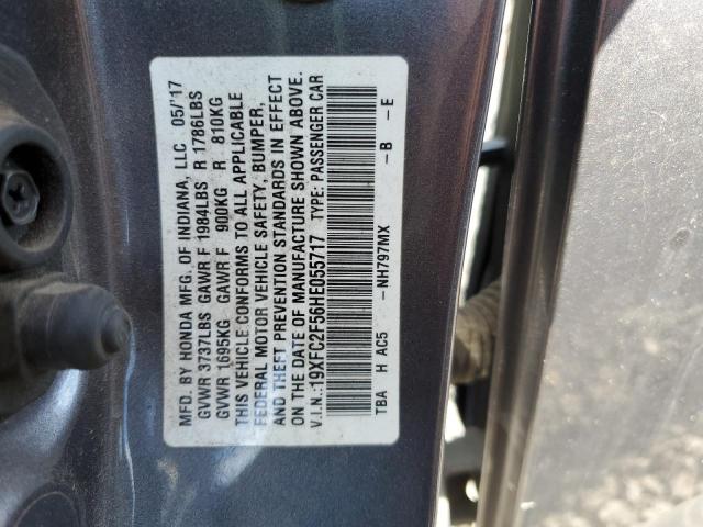 2017 HONDA CIVIC LX - 19XFC2F56HE055717