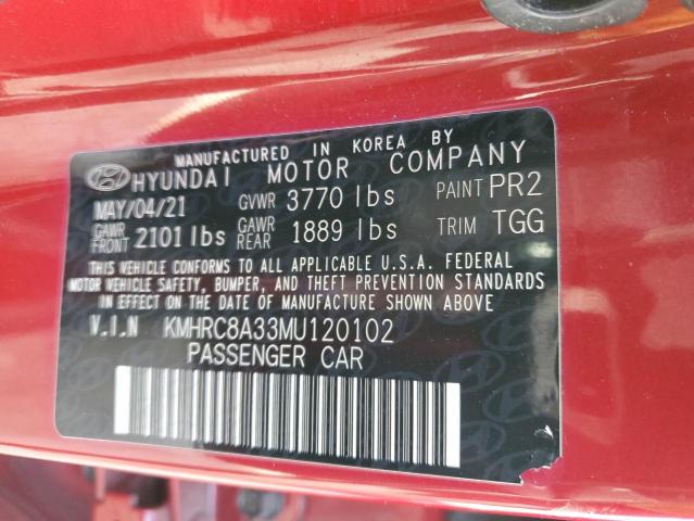 2021 HYUNDAI VENUE SEL KMHRC8A33MU120102