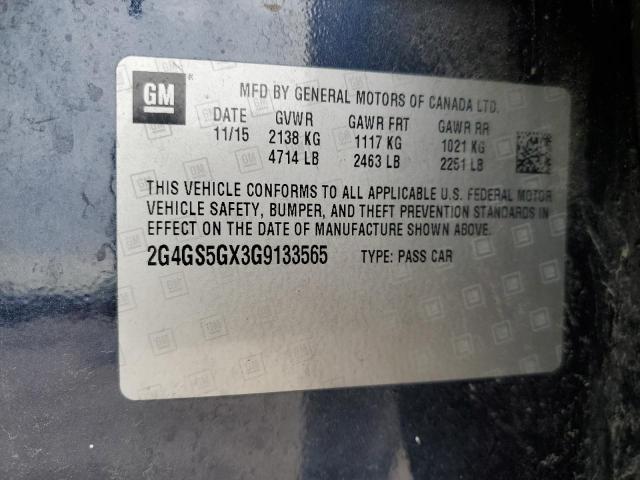 2016 BUICK REGAL PREM 2G4GS5GX3G9133565
