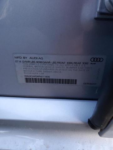 2015 AUDI S8 QUATTRO WAUK2AFD6FN011936