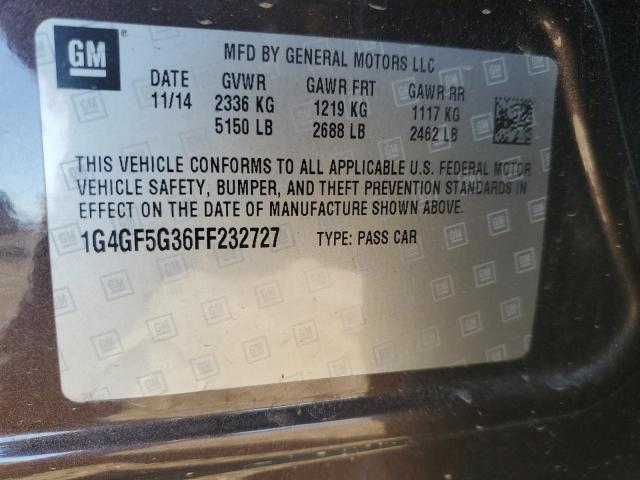 2015 BUICK LACROSSE PREMIUM 1G4GF5G36FF232727