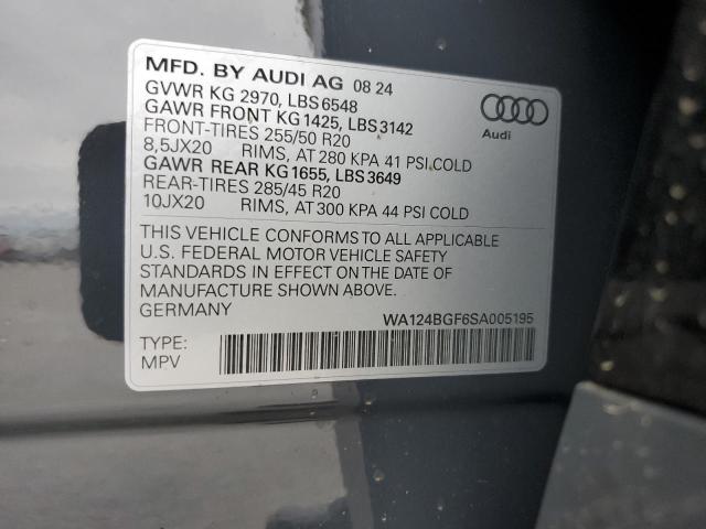 2025 AUDI Q6 E-TRON WA124BGF6SA005195