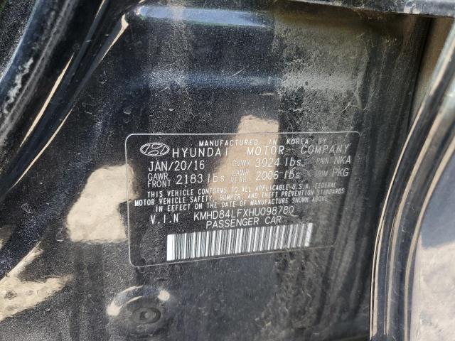 2017 HYUNDAI ELANTRA SE - KMHD84LFXHU098780