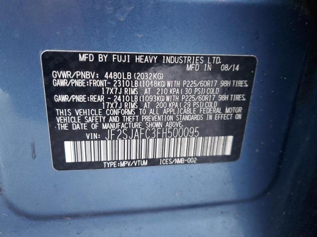 2015 SUBARU FORESTER 2 - JF2SJAFC3FH500095