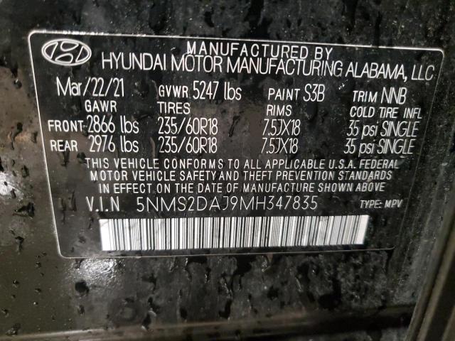 2021 HYUNDAI SANTA FE S - 5NMS2DAJ9MH347835