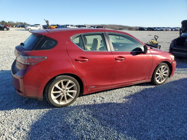 LEXUS CT 200 2011 red  hybrid engine JTHKD5BH5B2036799 photo #4