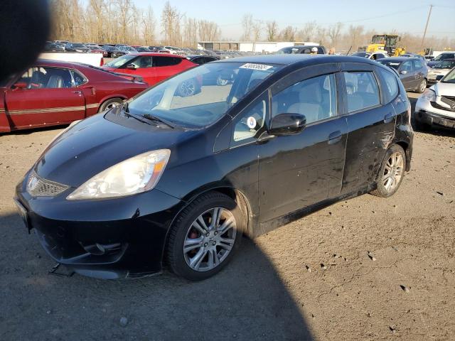 HONDA FIT SPORT 2009 black  gas JHMGE88469S018864 photo #1