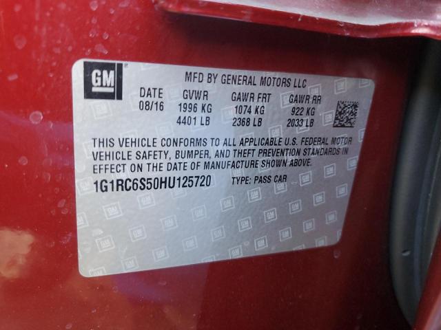 2017 CHEVROLET VOLT LT - 1G1RC6S50HU125720