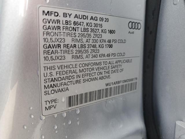 2021 AUDI RS Q8 WU1ARBF13MD008178