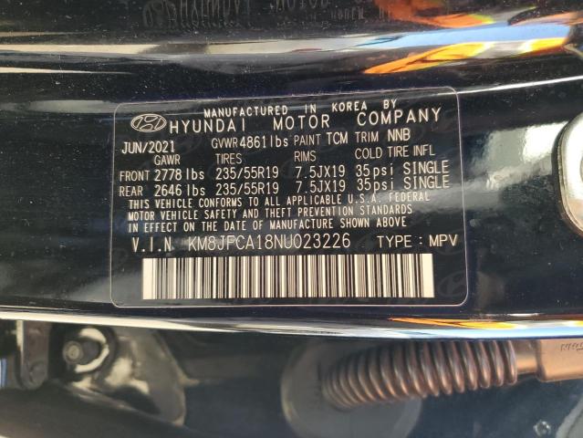 2022 HYUNDAI TUCSON SEL KM8JFCA18NU023226