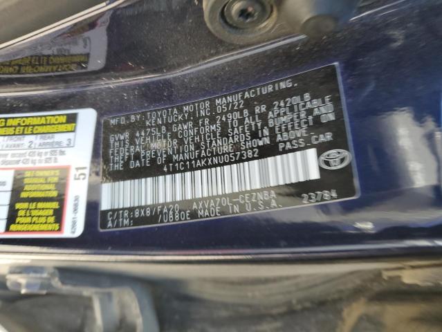 2022 TOYOTA CAMRY LE - 4T1C11AKXNU057382
