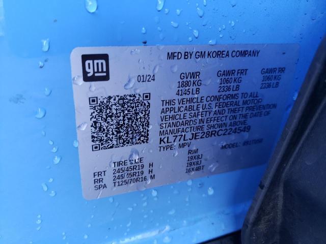 2024 CHEVROLET TRAX 2RS KL77LJE28RC224549