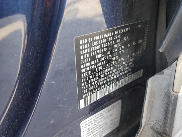 2015 VOLKSWAGEN TIGUAN S WVGBV7AX2FW504744