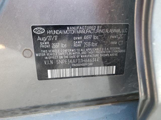 2018 HYUNDAI SONATA SPO - 5NPE34AF0JH646344