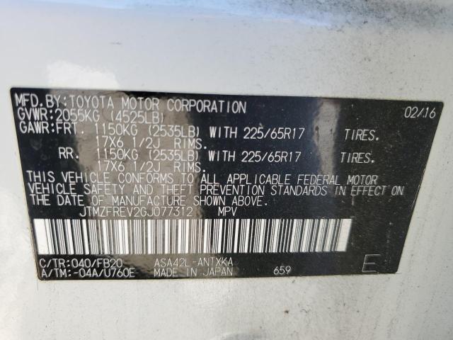 2016 TOYOTA RAV4 LE - JTMZFREV2GJ077312