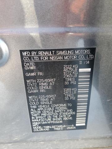 2015 NISSAN ROGUE S - KNMAT2MVXFP513236