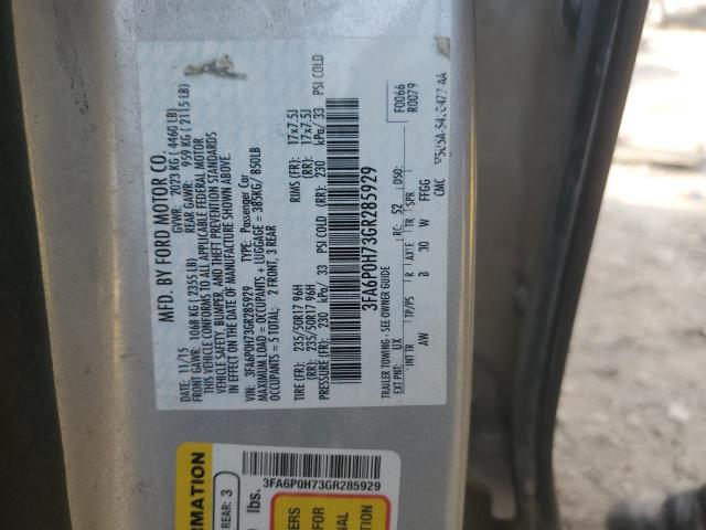 2016 FORD FUSION SE 3FA6P0H73GR285929