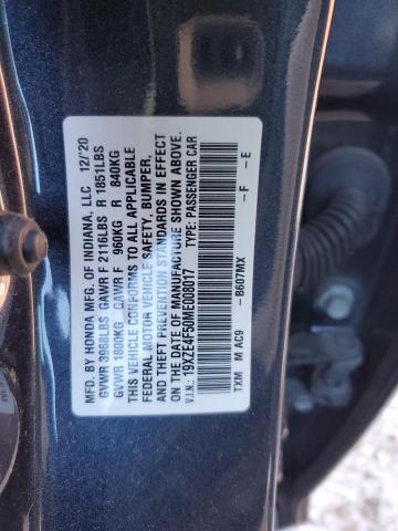2021 HONDA INSIGHT EX - 19XZE4F50ME008017